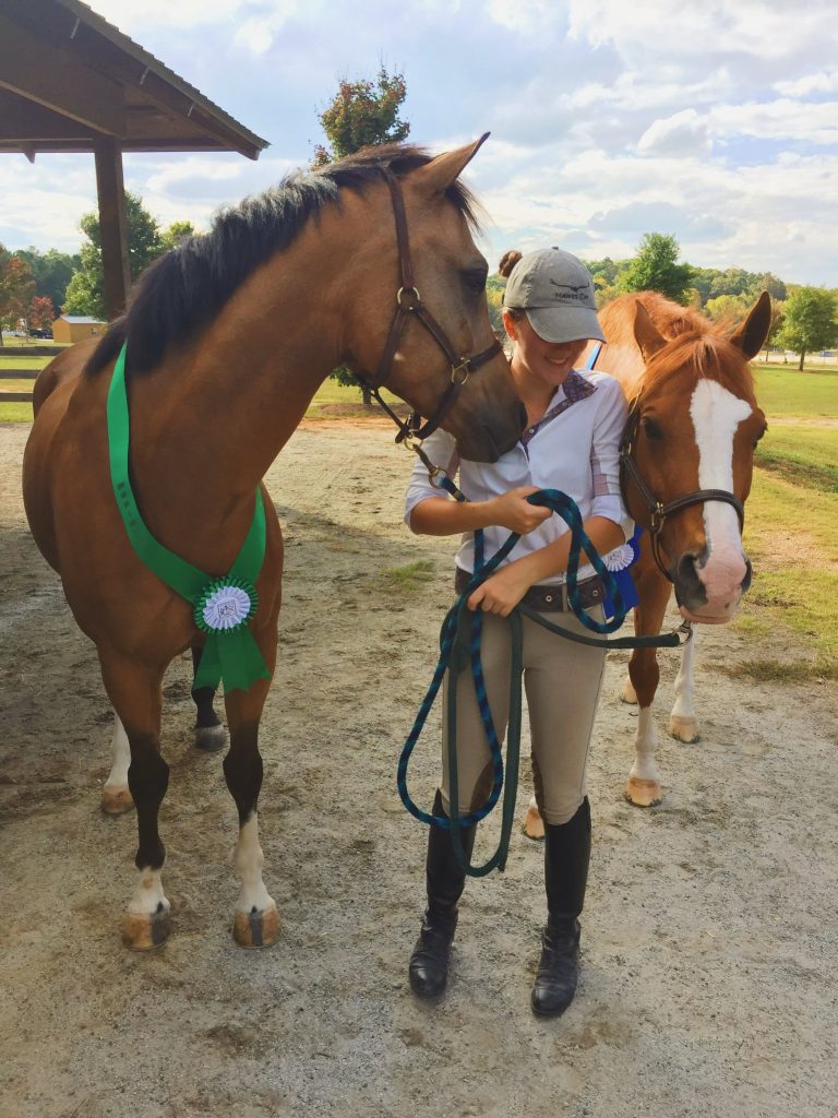 Zoe with Two Horses